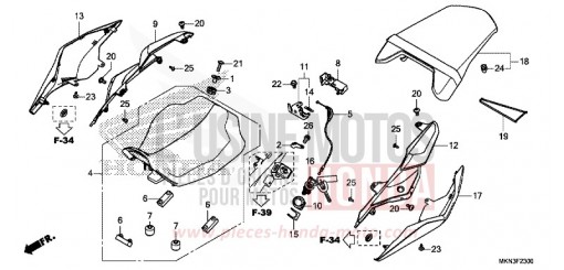 SELLA/COFANO POSTERIORE CB650RAK di 2019